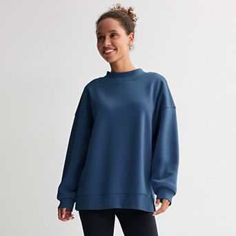 Juniors' Pink Republic Fleece Mockneck Pullover