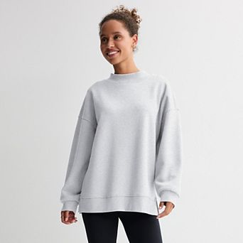 Juniors' Pink Republic Fleece Mockneck Pullover
