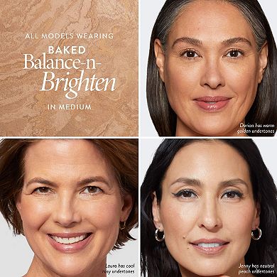 Balance and Brighten Color Correcting Baked Powder Foundation + FlashProof AntiHot Flash Setting Spray Set