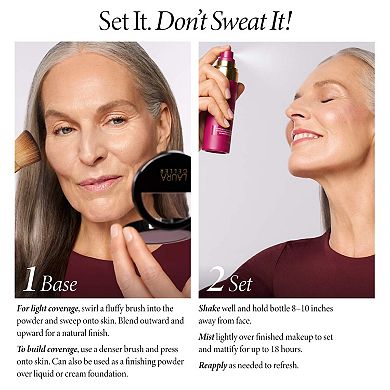 Balance and Brighten Color Correcting Baked Powder Foundation + FlashProof AntiHot Flash Setting Spray Set
