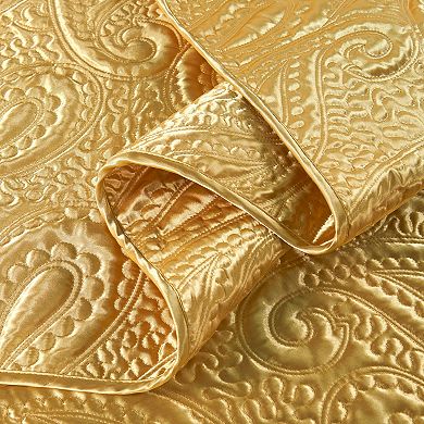 Serenta 3-Piece Quilted Satin Coverlet Set with Shams