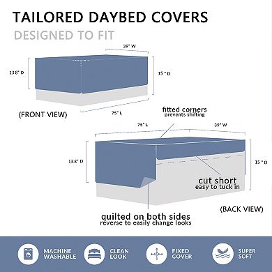 Serenta Embroidery Daybed Bedspread Set with Shams