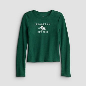 Girls 4-20 SO® Long Sleeve Baby Tee in Regular & Plus Size