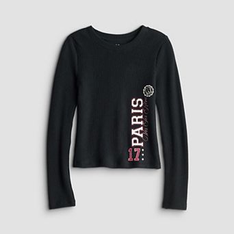 Girls 4-20 SO® Long Sleeve Baby Tee in Regular & Plus Size