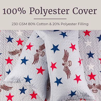Lavish Home Stars Quilt Set with Shams