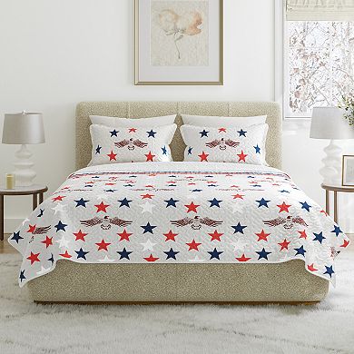 Lavish Home Stars Quilt Set with Shams