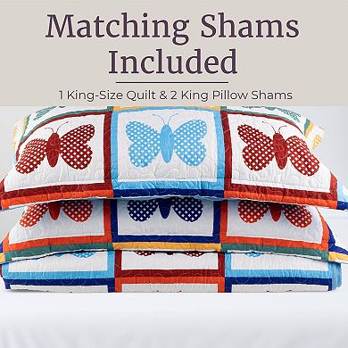Lavish Home Quilt Set with Shams