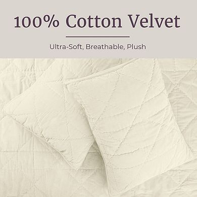 Lavish Home 3-Piece Quilt Set with Sham