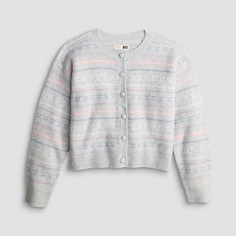 Girls 6-20 SO® Relaxed Crewneck Button-Up Cardigan Sweater in Regular & Plus Size