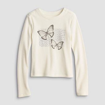 Girls 6-16 SO® Adaptive Long Sleeve Graphic Baby Tee