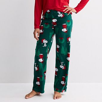 Women's Peanuts "Peanuts Christmas Trees" Micro Fleece Pajama Pants