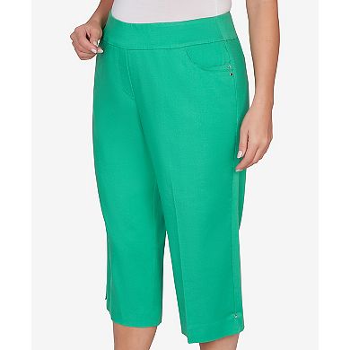 Plus Size Alfred Dunner Smooth Waist Easy Pull-On Capri Pants