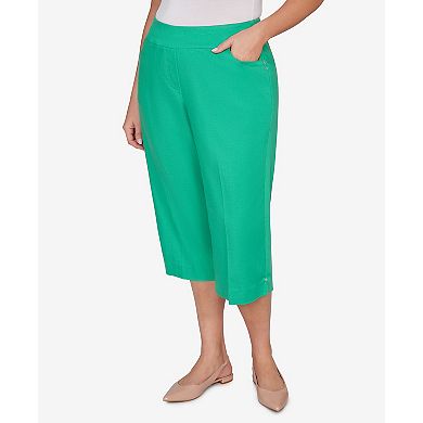 Plus Size Alfred Dunner Smooth Waist Easy Pull-On Capri Pants