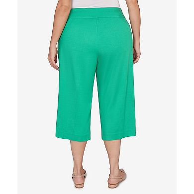Plus Size Alfred Dunner Smooth Waist Easy Pull-On Capri Pants