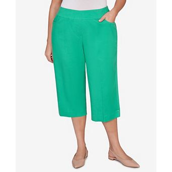 Plus Size Alfred Dunner Smooth Waist Easy Pull-On Capri Pants