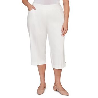 Plus Size Alfred Dunner Smooth Waist Easy Pull-On Capri Pants