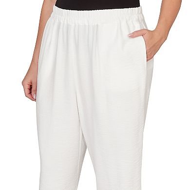 Plus Size Alfred Dunner Floral Embroidered Relaxed Capri Pants