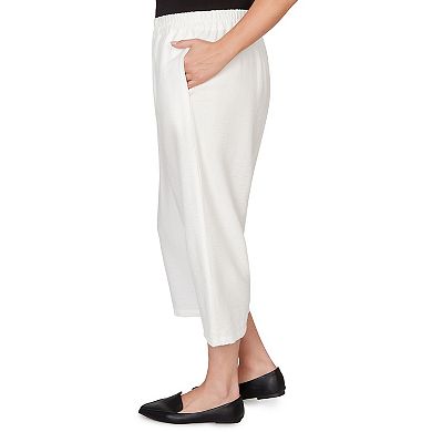 Plus Size Alfred Dunner Floral Embroidered Relaxed Capri Pants