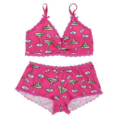 Love to Sleep Women's Martini Robe Lounge Set