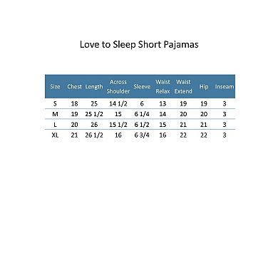 Love to Sleep Ladies Pointelle 2 Piece Pajama Short Set