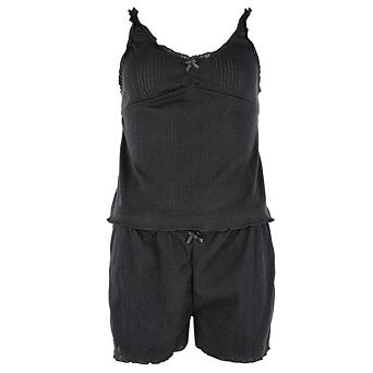 Love to Sleep Ladies Pointelle 2 pc Pajama Pant Set