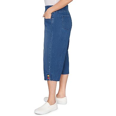 Plus Size Alfred Dunner Super Stretch Denim Capri Pants