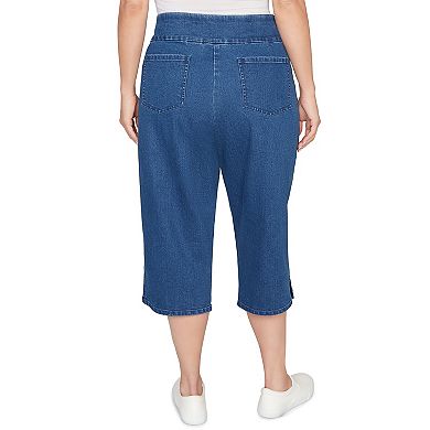 Plus Size Alfred Dunner Super Stretch Denim Capri Pants