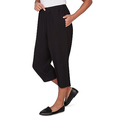 Plus Size Alfred Dunner Paisley Embroidered Relaxed Capri Pants