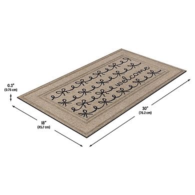 Apache Mills Welcome Bows 18" x 30" Indoor Outdoor Doormat