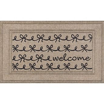 Apache Mills Welcome Bows 18" x 30" Indoor Outdoor Doormat