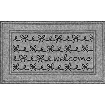 Apache Mills Welcome Bows 18" x 30" Indoor Outdoor Doormat