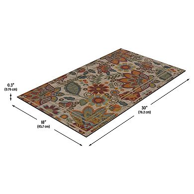 Apache Mills Jackie Floral Entrance Doormat