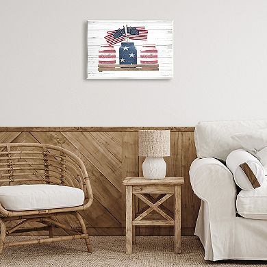Stupell Home Decor Ball® Rustic Patriotic Jars Americana Decor
