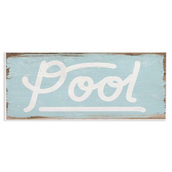 Stupell Home Decor Rustic Pool Sign Distressed Wood