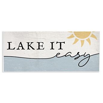 Stupell Home Decor Nautical Pun Lake It Easy Wall Art