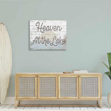 Stupell Home Decor Heaven'S Closer At The Lake Phrase Wall Art