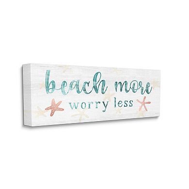 Stupell Home Decor Beach More Worry Less Nautical Sign Wall Art