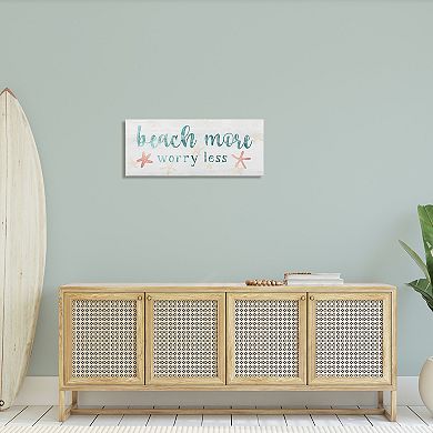 Stupell Home Decor Beach More Worry Less Nautical Sign Wall Art