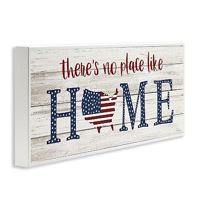 Stupell Home Decor Patriotic There's No Place Like Home Wall Art