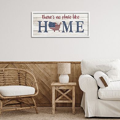 Stupell Home Decor Patriotic There's No Place Like Home Wall Art