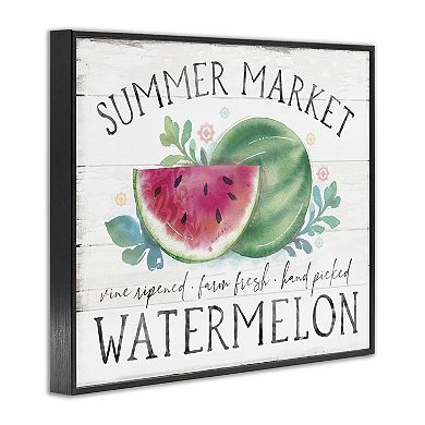 Stupell Home Decor Summer Market Watermelon Farm Country Grain Pattern Wall Art