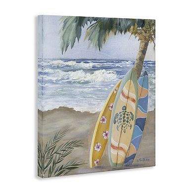 Stupell Home Decor Fun Summer Surfboards Palm Tree Wall Art