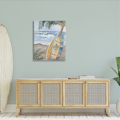Stupell Home Decor Fun Summer Surfboards Palm Tree Wall Art