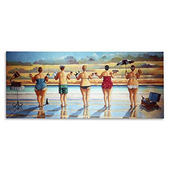 Stupell Home Decor Beach Friends Coastal Summer Fun Canvas Wall Art