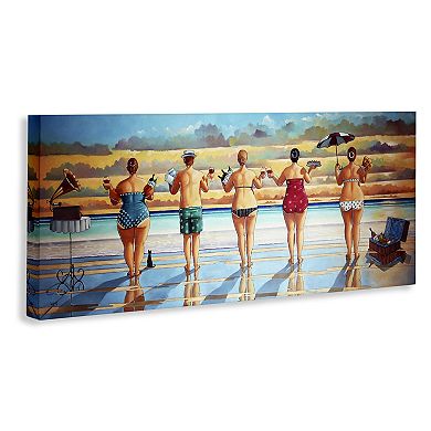 Stupell Home Decor Beach Friends Coastal Summer Fun Canvas Wall Art