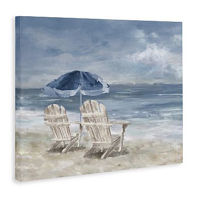 Stupell Home Decor Serene Beach Chairs Outdoor Canvas Art