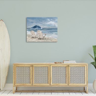 Stupell Home Decor Serene Beach Chairs Outdoor Canvas Art