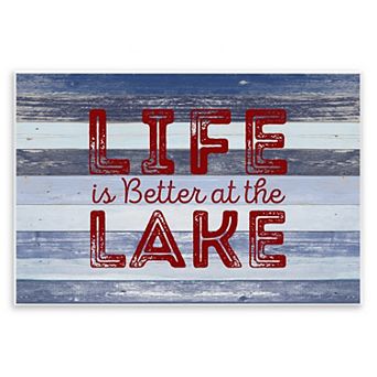 Life At Lake Wall Plaque