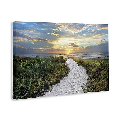 Morning Trail To Beach Canvas Wall Art