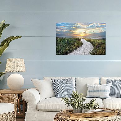 Morning Trail To Beach Canvas Wall Art